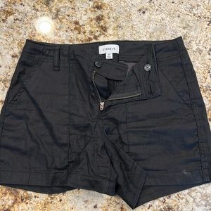 Evereve size 27 black linen shorts